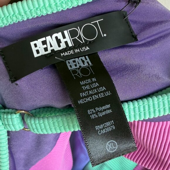 NWOT Beach Riot Eva High Tide Color Blocked Bikini Top - Picture 7 of 9